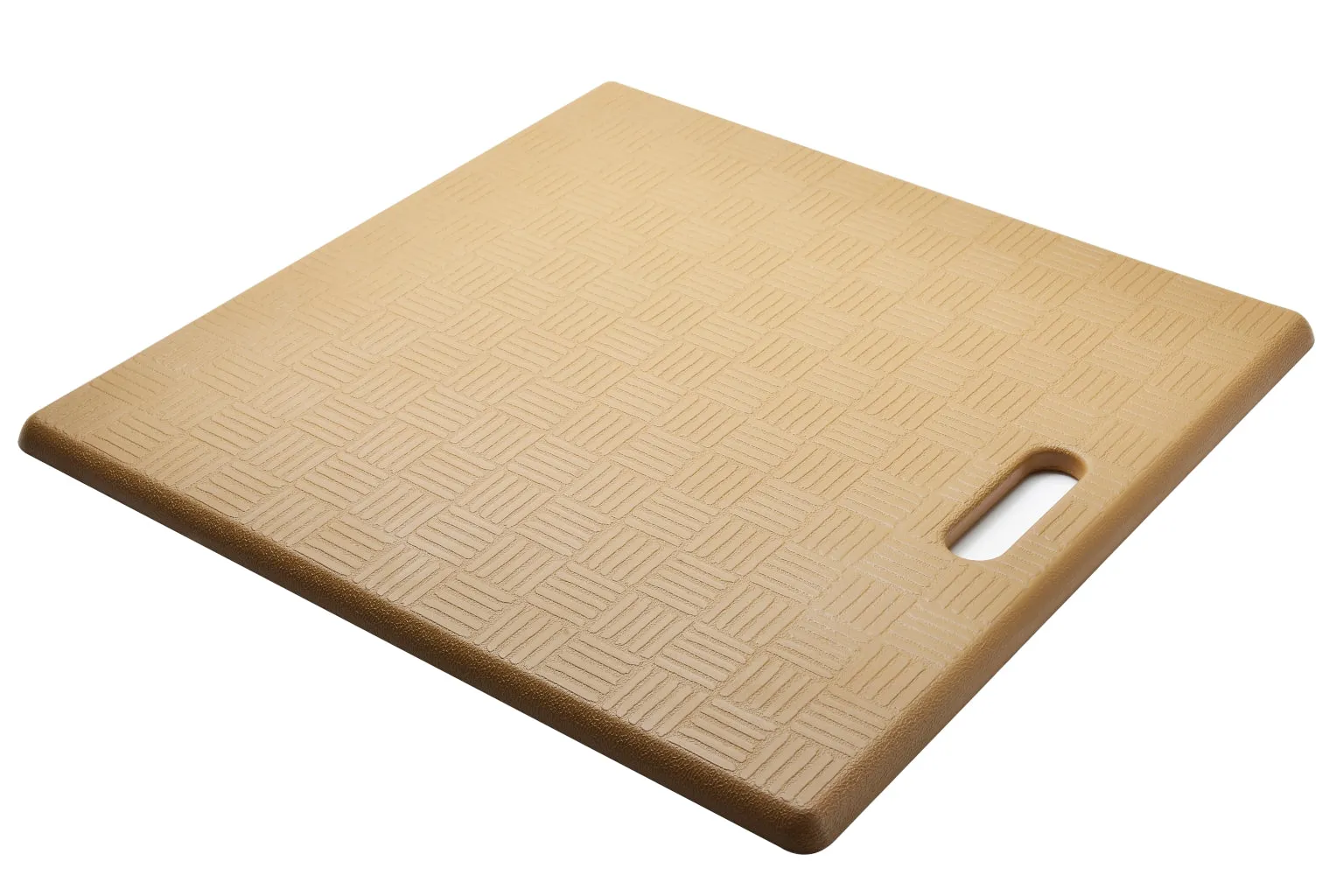 # 18001-11 Anti-Fatigue, Ergonomically Engineered, Non-Toxic, Non-Slip, Waterproof, All-Purpose PU Floor Mat, Basket Weave Pattern, 20" x 20" x .62" thickness, Ice Coffee Color (1 Pack)