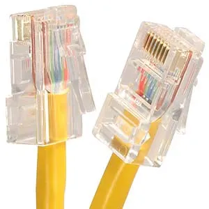 0.5Ft Cat5E UTP Ethernet Network Non Booted Cable Yellow