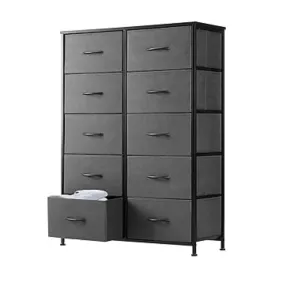 10-Drawer Dresser with Fabric Bins