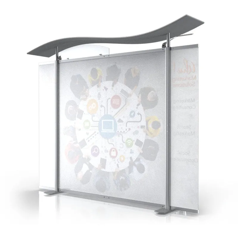 10ft Timberline™ Modular Display w/ Wave Top & Fabric Sides