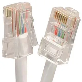 1.5Ft Cat5E UTP Ethernet Network Non Booted Cable White