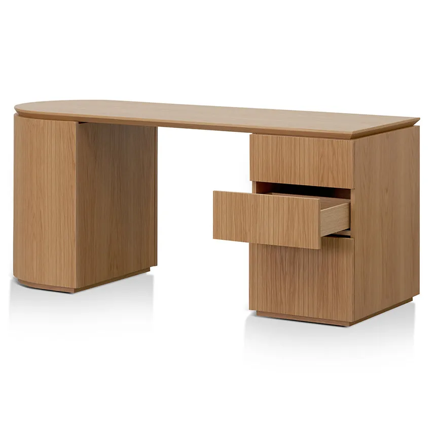 1.77m Right Drawer Office Desk - Natural Oak