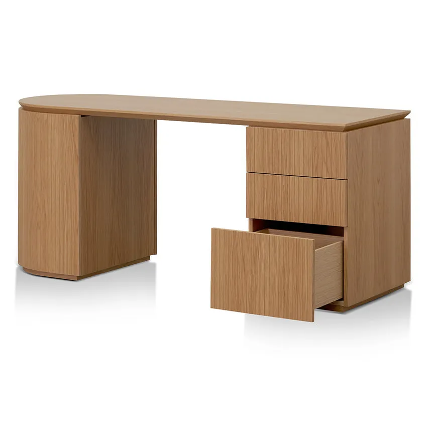 1.77m Right Drawer Office Desk - Natural Oak