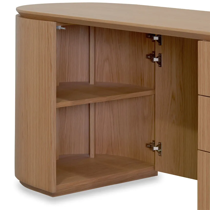 1.77m Right Drawer Office Desk - Natural Oak