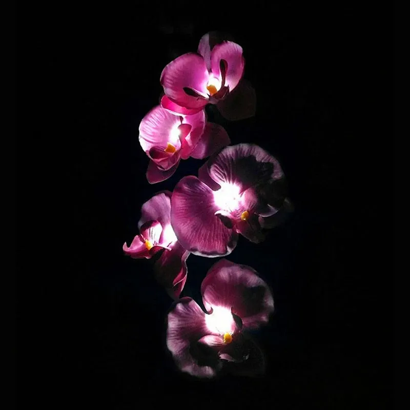 2 Pack Solar Orchid Flower Lights -40 Flowers