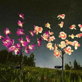 2 Pack Solar Orchid Flower Lights -40 Flowers