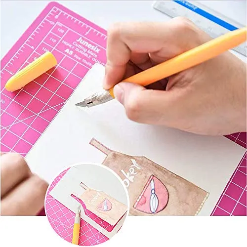 2 PCS Double Sided Self Healing Cutting Mat, Rotary Cutting Board with Grid & Non Slip Surface, Rotary Cutter for Craft, Fabric, Quilting, Sewing, Scrapbooking Project (2 PCS)