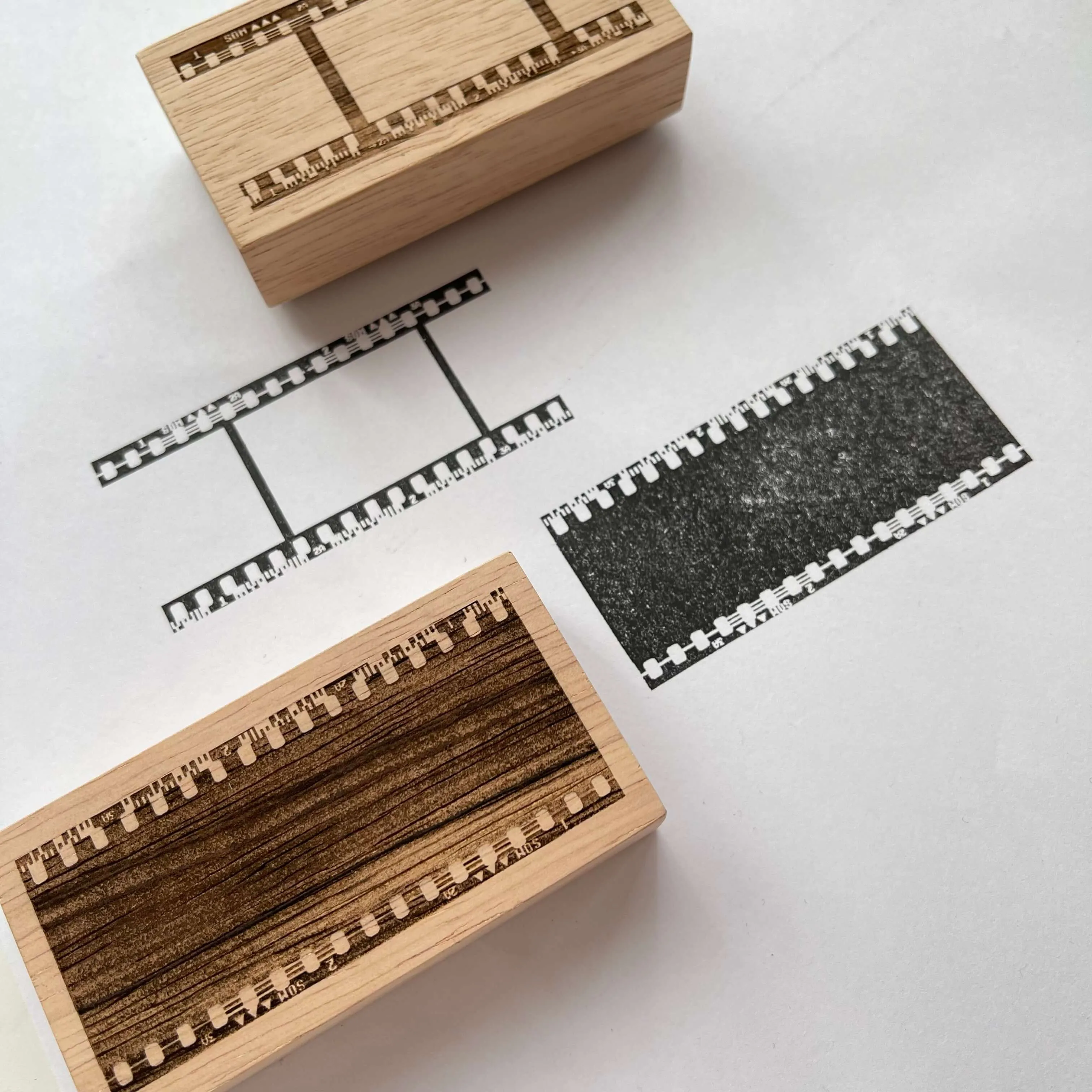 35mm Film Wooden Rubber Stamp