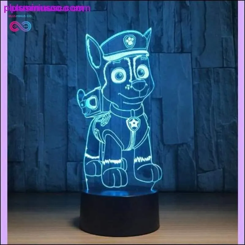 3D Visual Illusion Transparent Acrylic LED Night Light Color