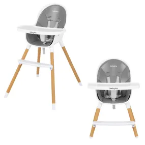 4-in-1 Convertible High Chair with Adjustable Tray