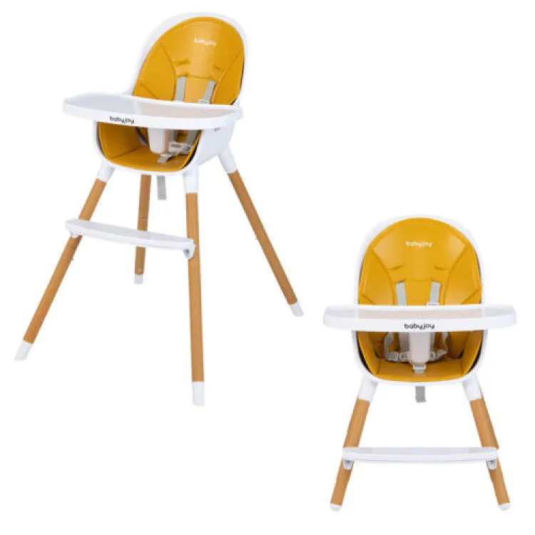 4-in-1 Convertible High Chair with Adjustable Tray