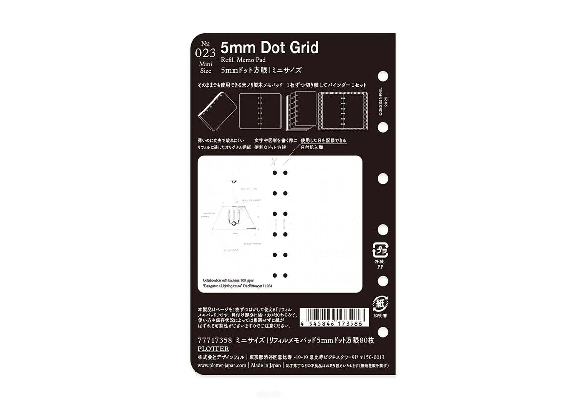 5mm Dot Grid 80 sheets PLT0023 (Mini Size)