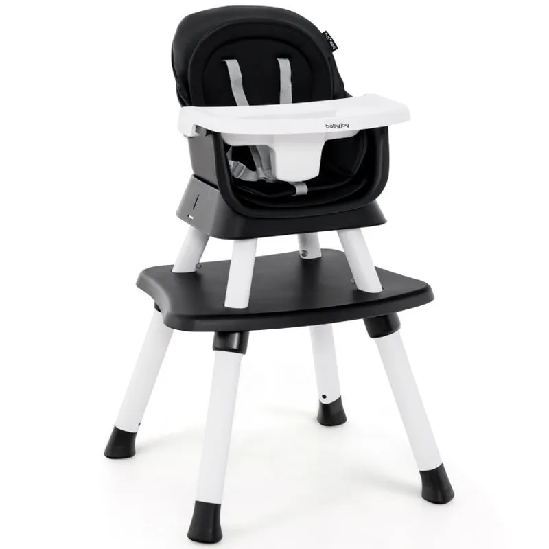 6-In-1 Convertible Baby High Chair with Adjustable Removable Tray