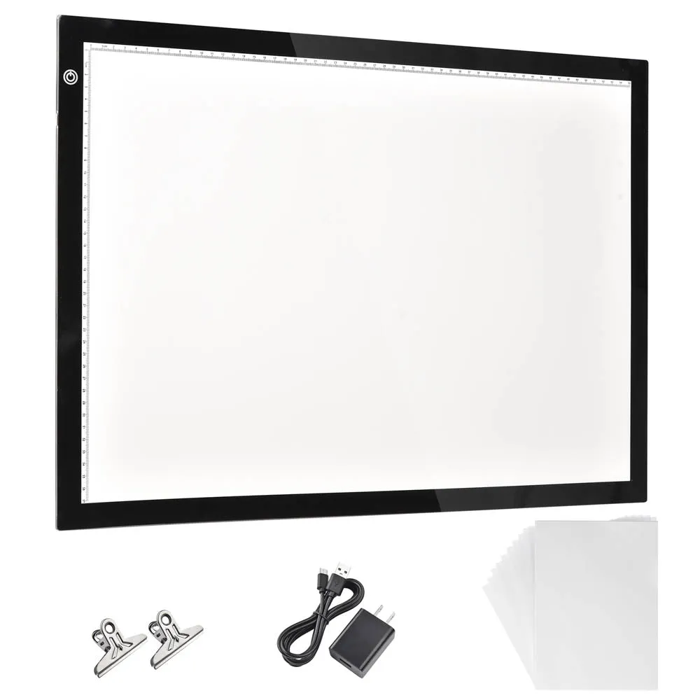 A2 LED Tracing Light Board 23" Light Pad & Tracing Paper