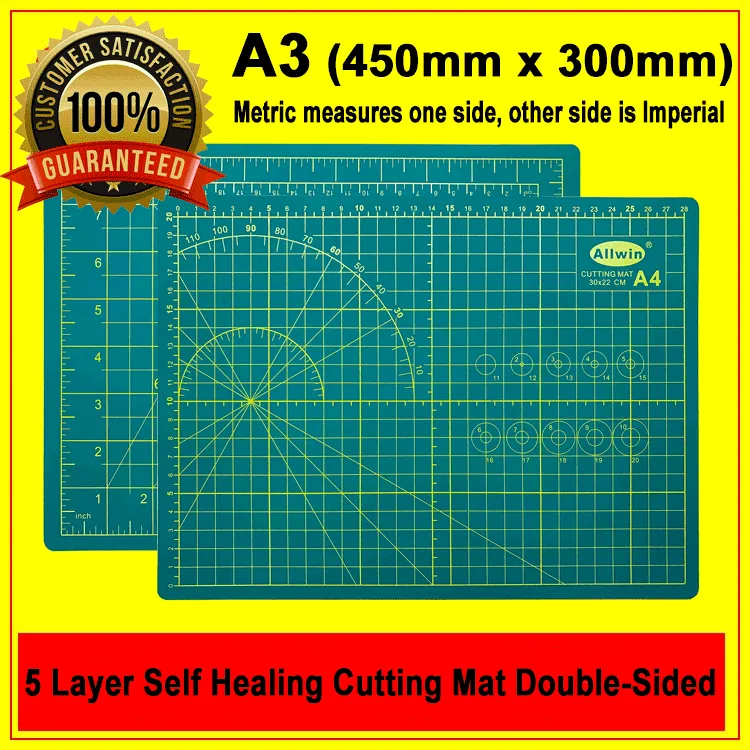 A3 Self-Healing Cutting Mat 45cm x 30cm workbench protection