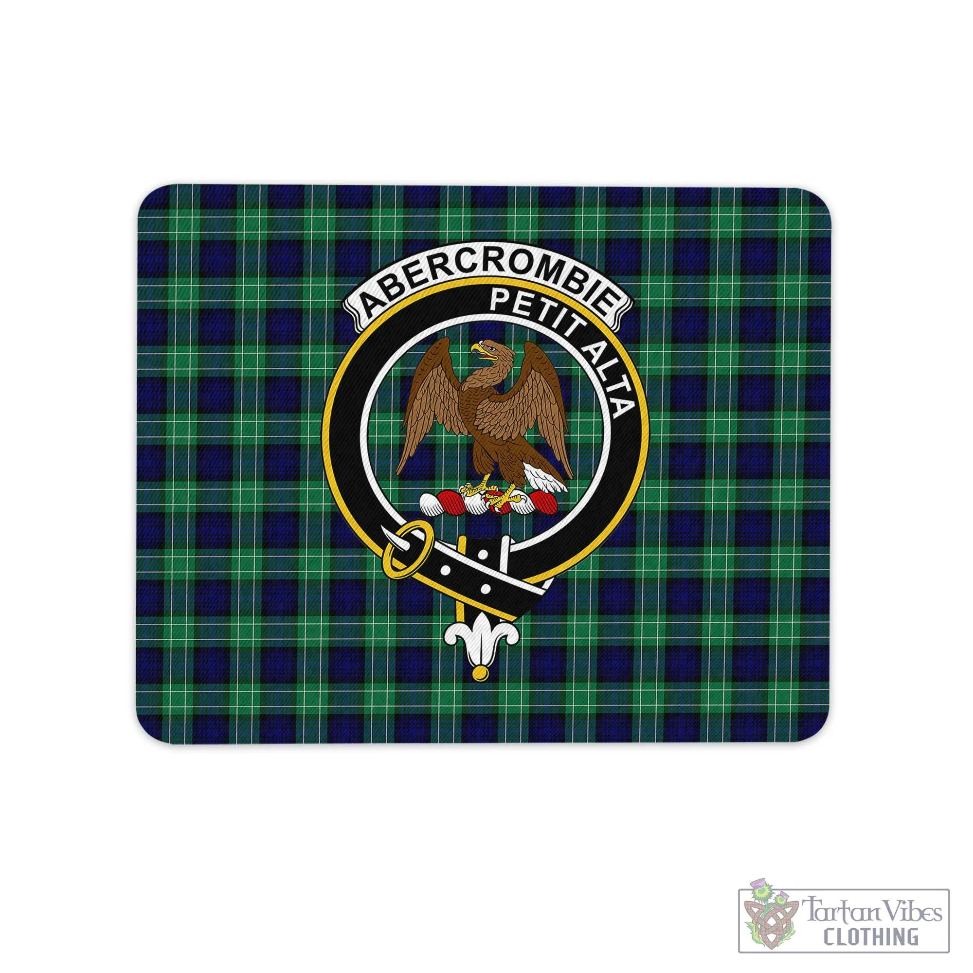 Abercrombie Tartan Mouse Pad with Family Crest