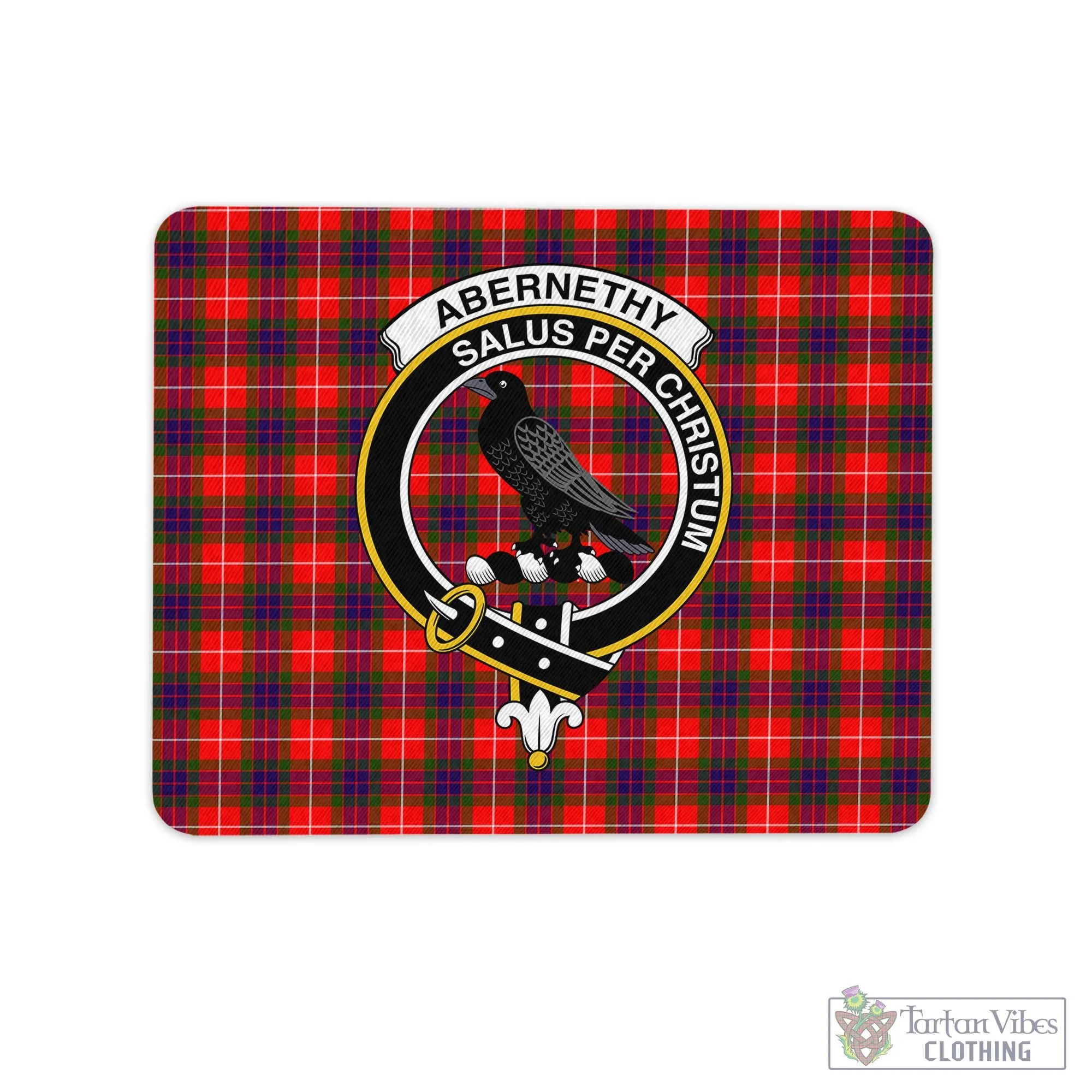 Abernethy Tartan Mouse Pad with Family Crest