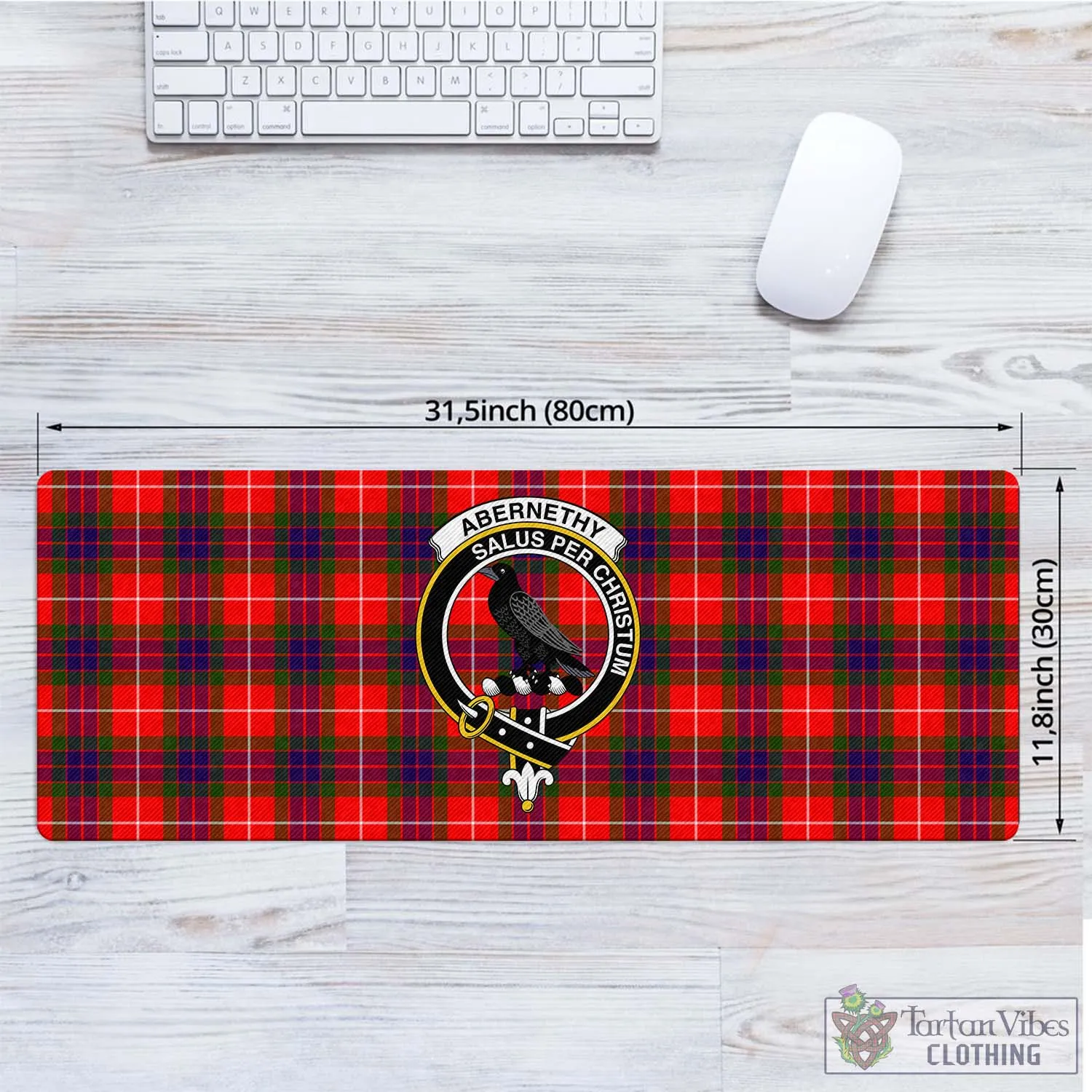 Abernethy Tartan Mouse Pad with Family Crest