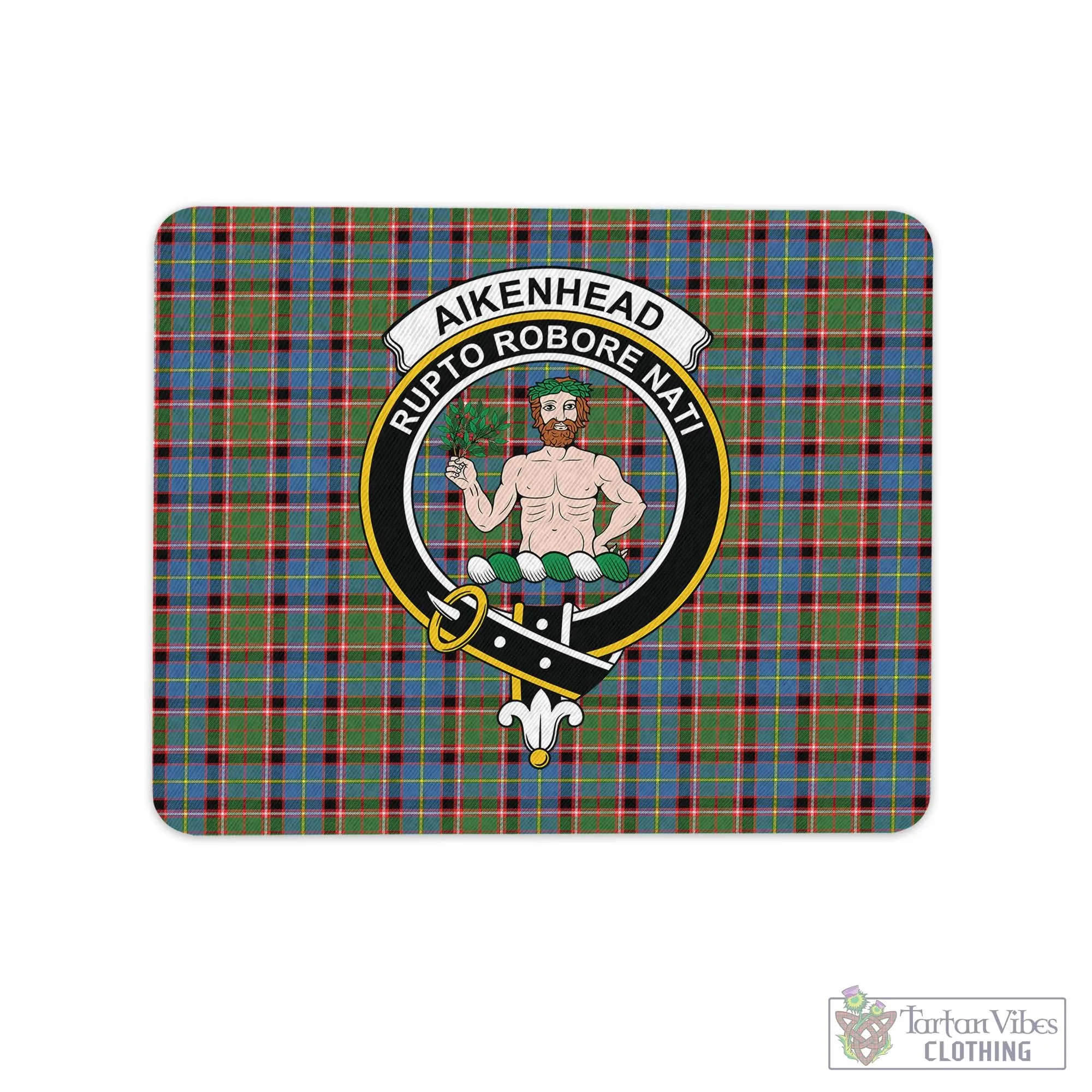 Aikenhead Tartan Mouse Pad with Family Crest