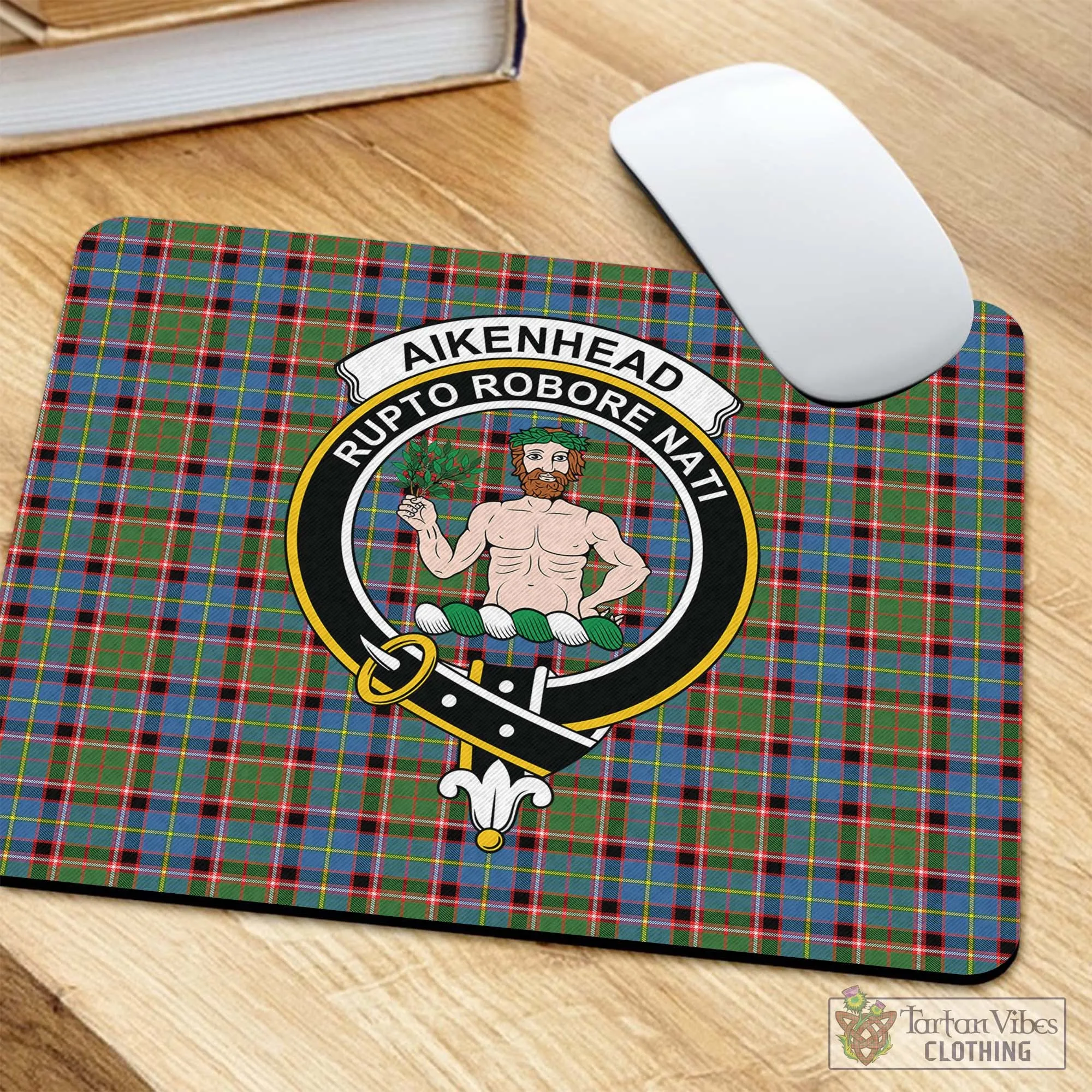 Aikenhead Tartan Mouse Pad with Family Crest