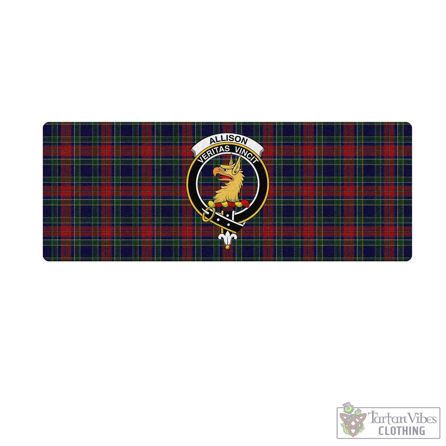 Allison Red Tartan Mouse Pad with Family Crest