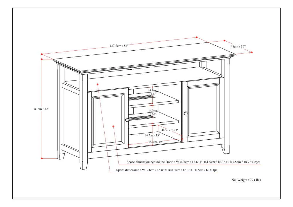 Amherst TV Media Stand