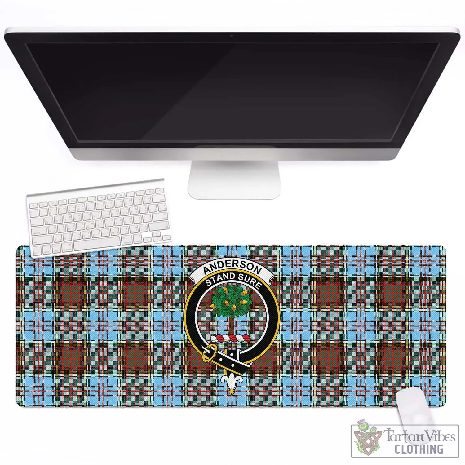 Anderson Ancient Tartan Mouse Pad with Family Crest