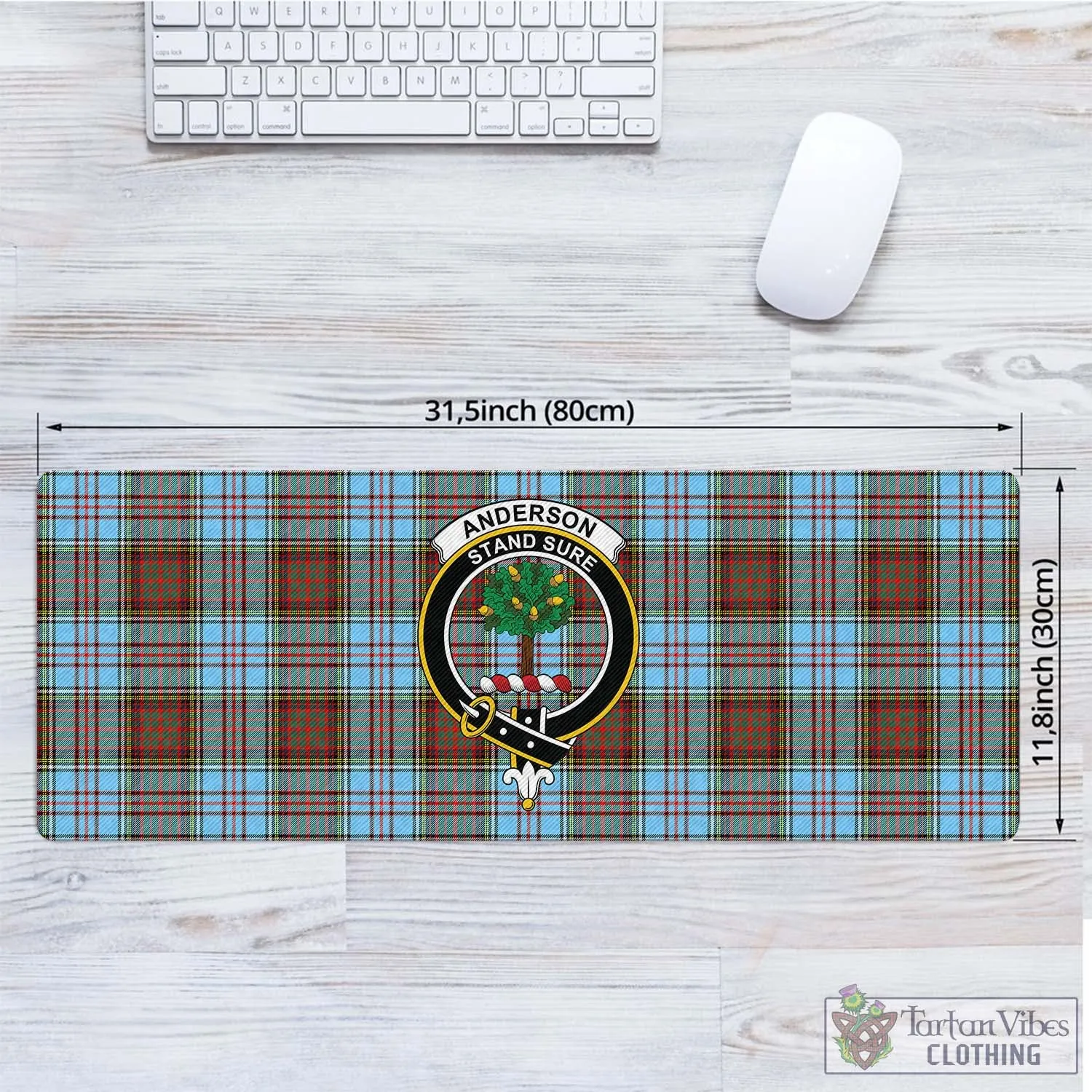 Anderson Ancient Tartan Mouse Pad with Family Crest