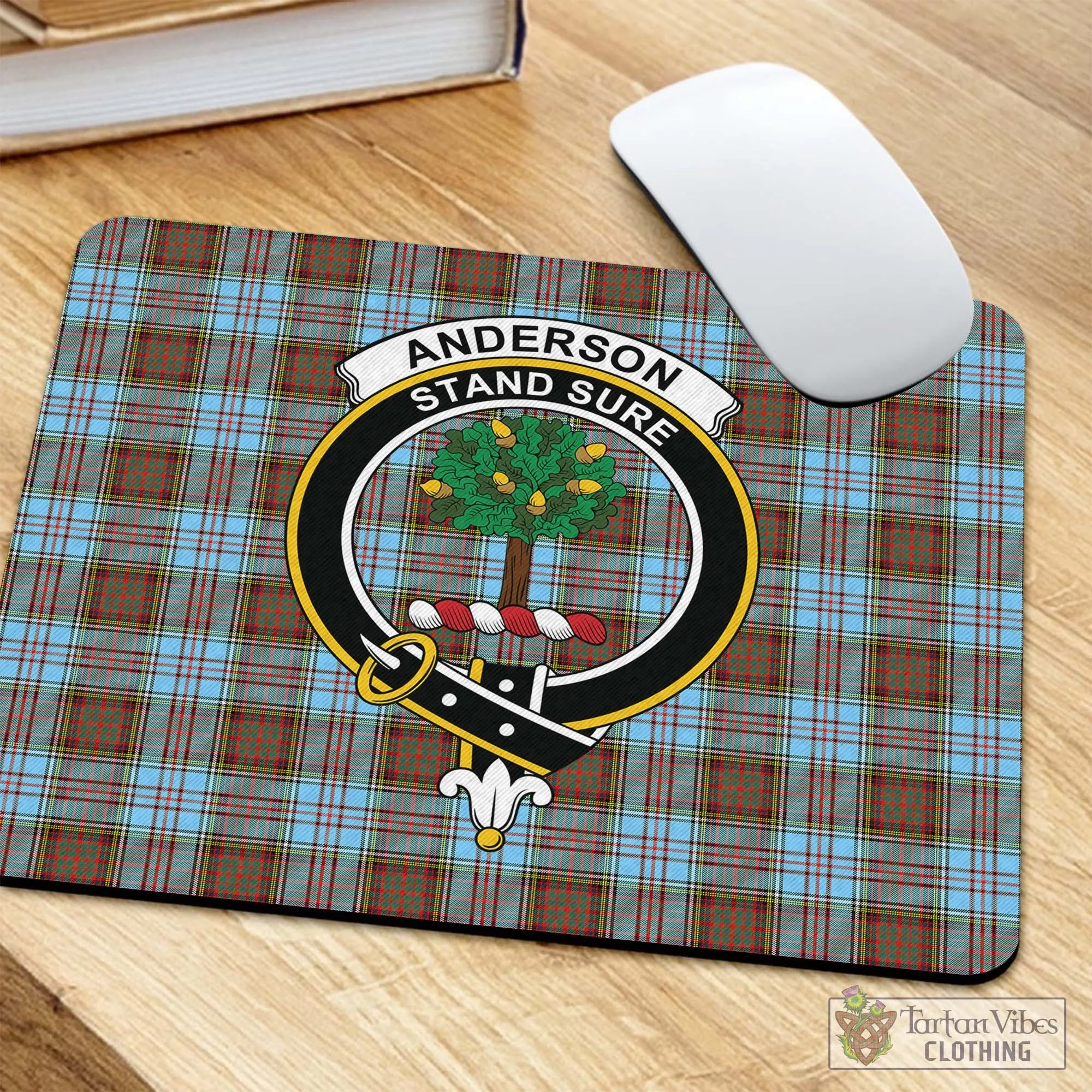 Anderson Ancient Tartan Mouse Pad with Family Crest