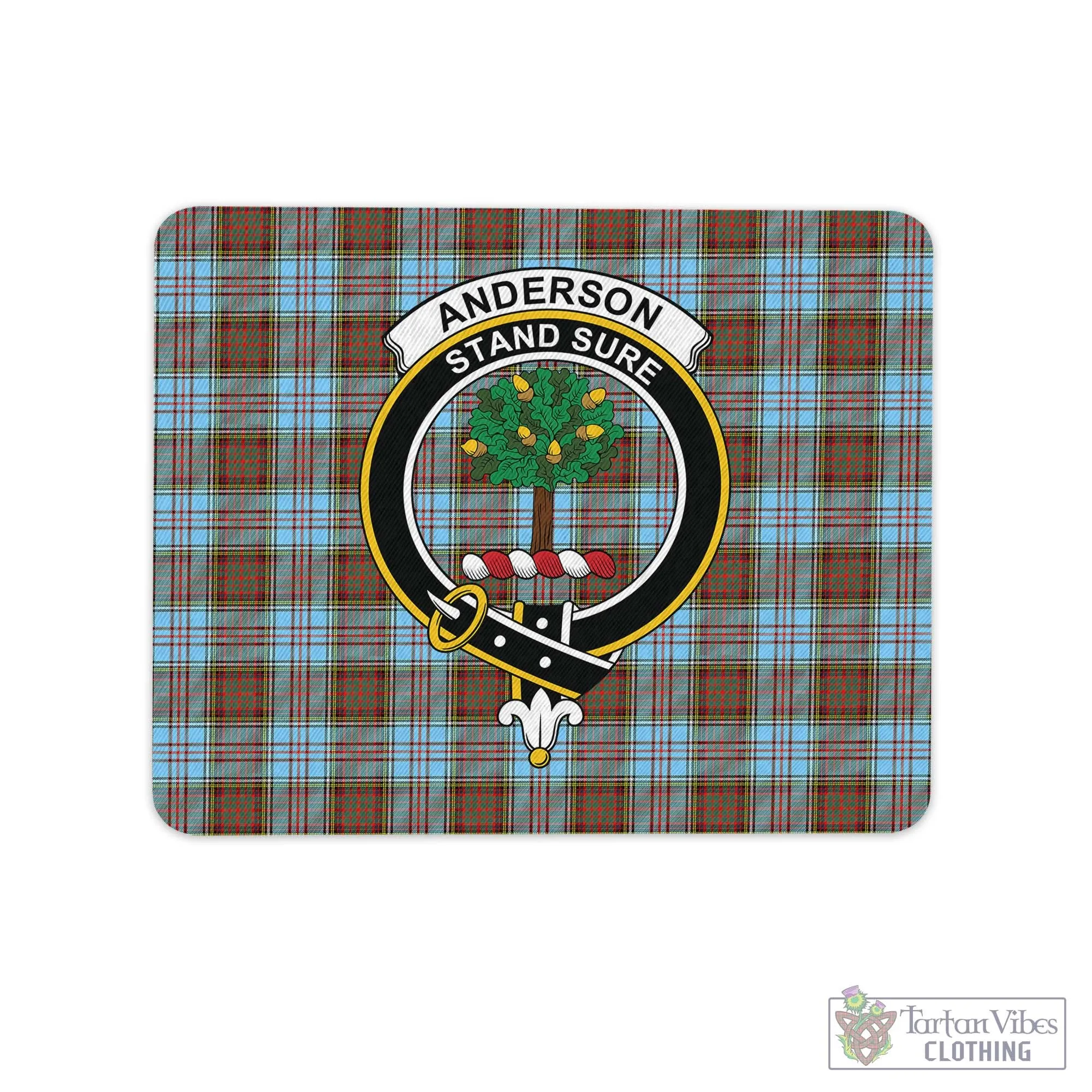 Anderson Ancient Tartan Mouse Pad with Family Crest