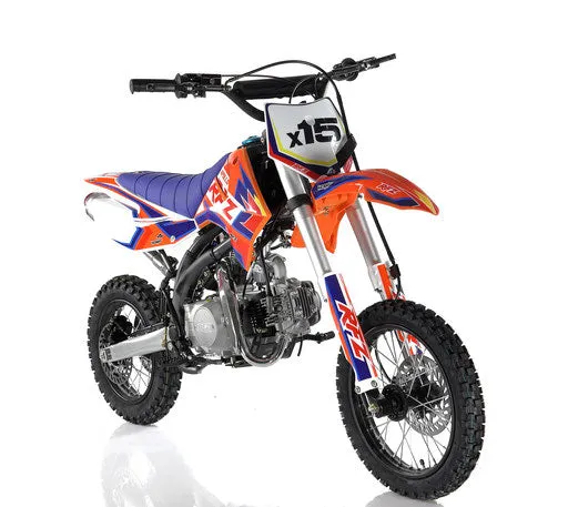 Apollo DB-X15 125CC 4 Speed Manual 33 Inch, Seat Height 14" front tire-OFF ROAD ONLY, CA Legal