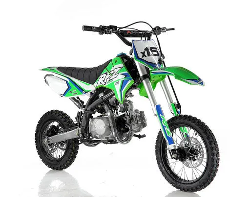 Apollo DB-X15 125CC 4 Speed Manual 33 Inch, Seat Height 14" front tire-OFF ROAD ONLY, CA Legal