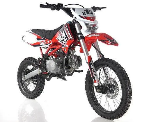 Apollo DB-X19 With HEADLIGHTS 125cc Pit / Dirt Motorcycle-17-inch front tire, 4 speed manual transmission, 32.25-inch seat height-OFF ROAD ONLY, NOT STREET LEGAL, CA Legal