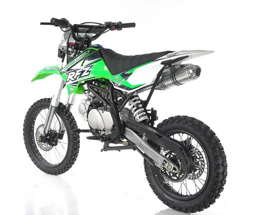 Apollo DB-X19 With HEADLIGHTS 125cc Pit / Dirt Motorcycle-17-inch front tire, 4 speed manual transmission, 32.25-inch seat height-OFF ROAD ONLY, NOT STREET LEGAL, CA Legal