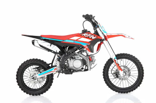 Apollo Thunder 140 Full Size Dirt Pit Bike, 4 Speed Manual, Kick Start, 33 Inch Seat Height, 17 inch front tire