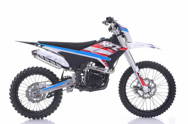 Apollo Thunder 250 DLX Thunder Adult Dirt Bike, 35.8-inch seat height, 5 speed manual Trans, Electric Start, CA Legal