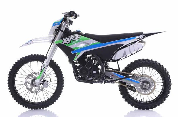 Apollo Thunder 250 DLX Thunder Adult Dirt Bike, 35.8-inch seat height, 5 speed manual Trans, Electric Start, CA Legal