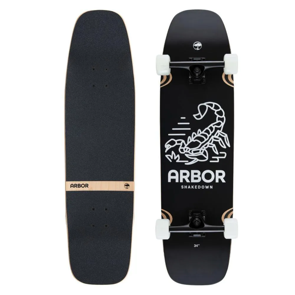 Arbor Hybrid Complete Skateboard Shakedown 34 Scorpion Multi 9"