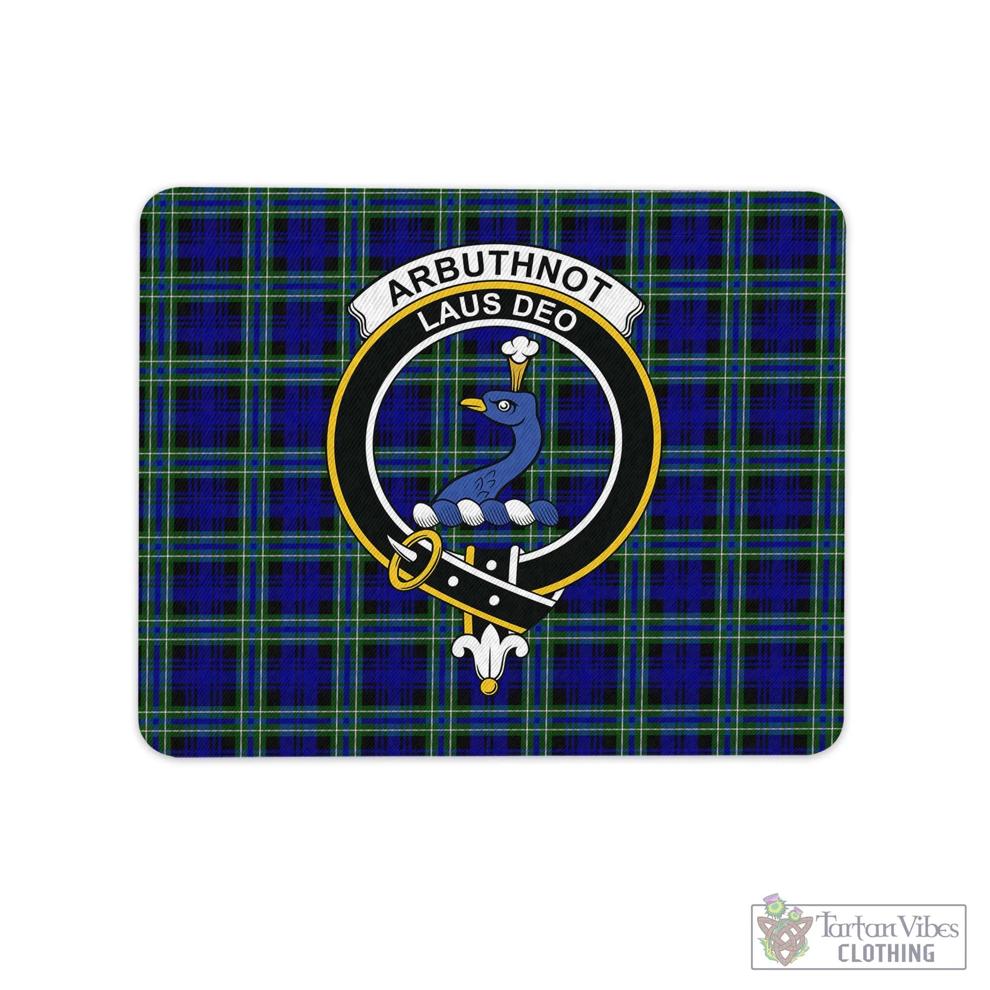 Arbuthnot Modern Tartan Mouse Pad with Family Crest