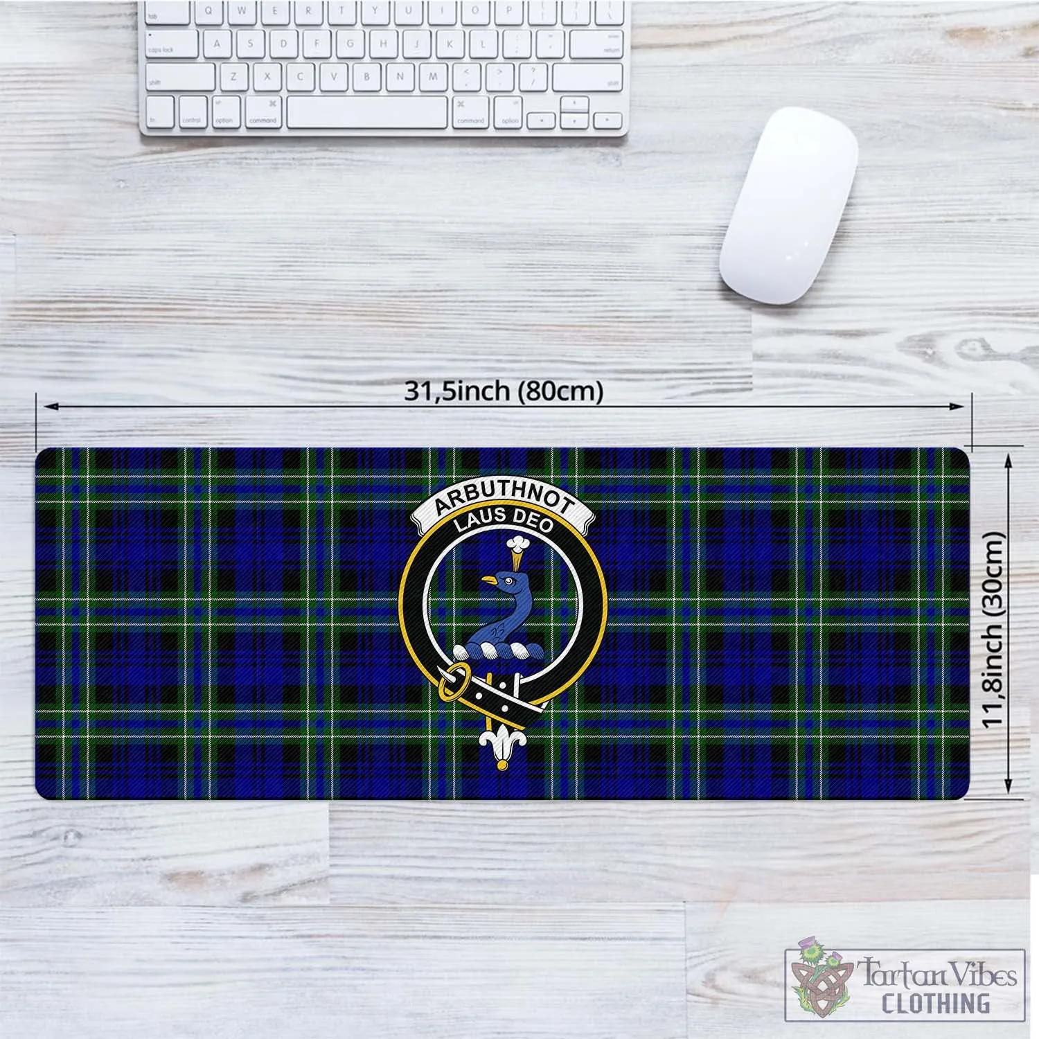 Arbuthnot Modern Tartan Mouse Pad with Family Crest