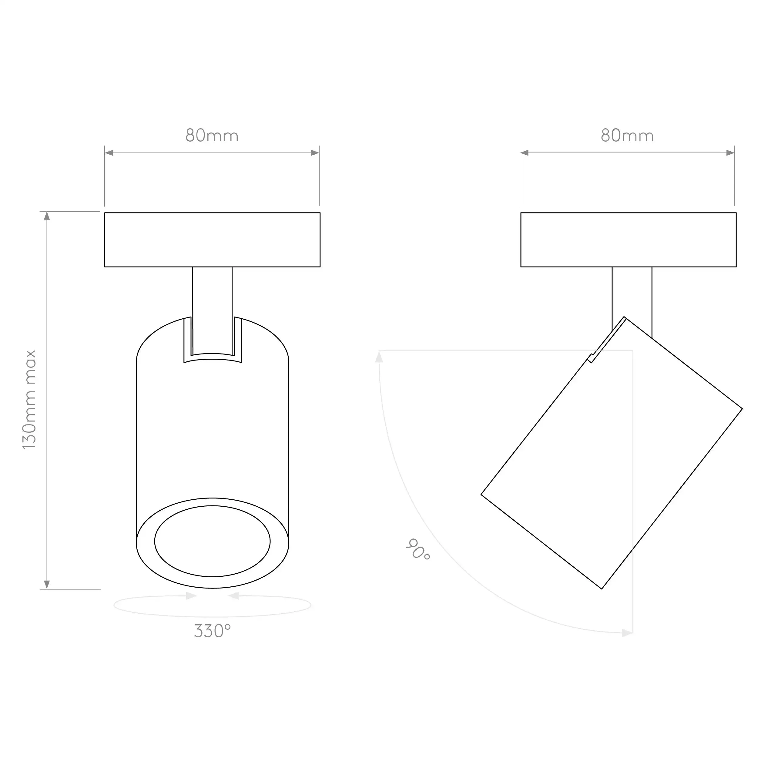 Ascoli Single Ceiling/Wall Mountable Spotlight - Various Finishes