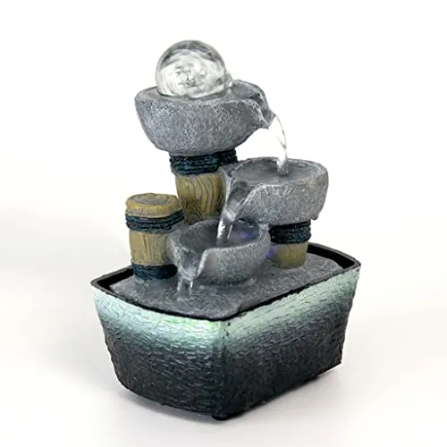 ATORSE® Small Tabletop Fountain Decoration Water Feature Indoor for Home Office