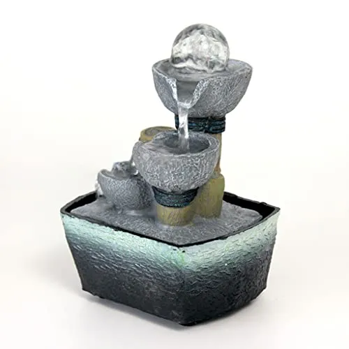 ATORSE® Small Tabletop Fountain Decoration Water Feature Indoor for Home Office