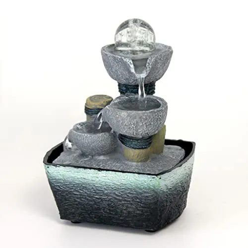 ATORSE® Small Tabletop Fountain Decoration Water Feature Indoor for Home Office