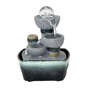 ATORSE® Small Tabletop Fountain Decoration Water Feature Indoor for Home Office