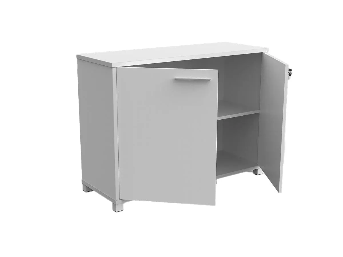 Axis 2 Doors Credenza Storage Unit - White