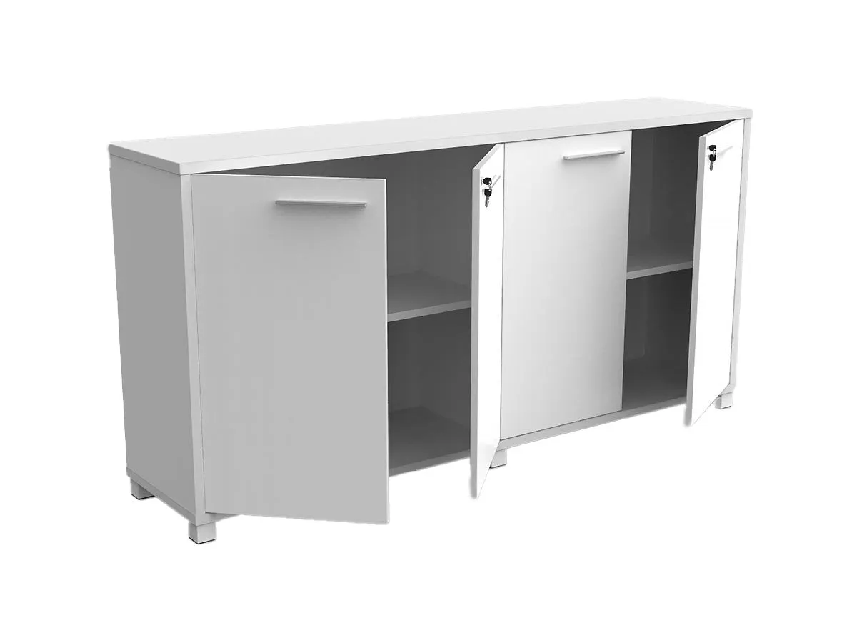 Axis 4 Doors Credenza Storage Unit - White