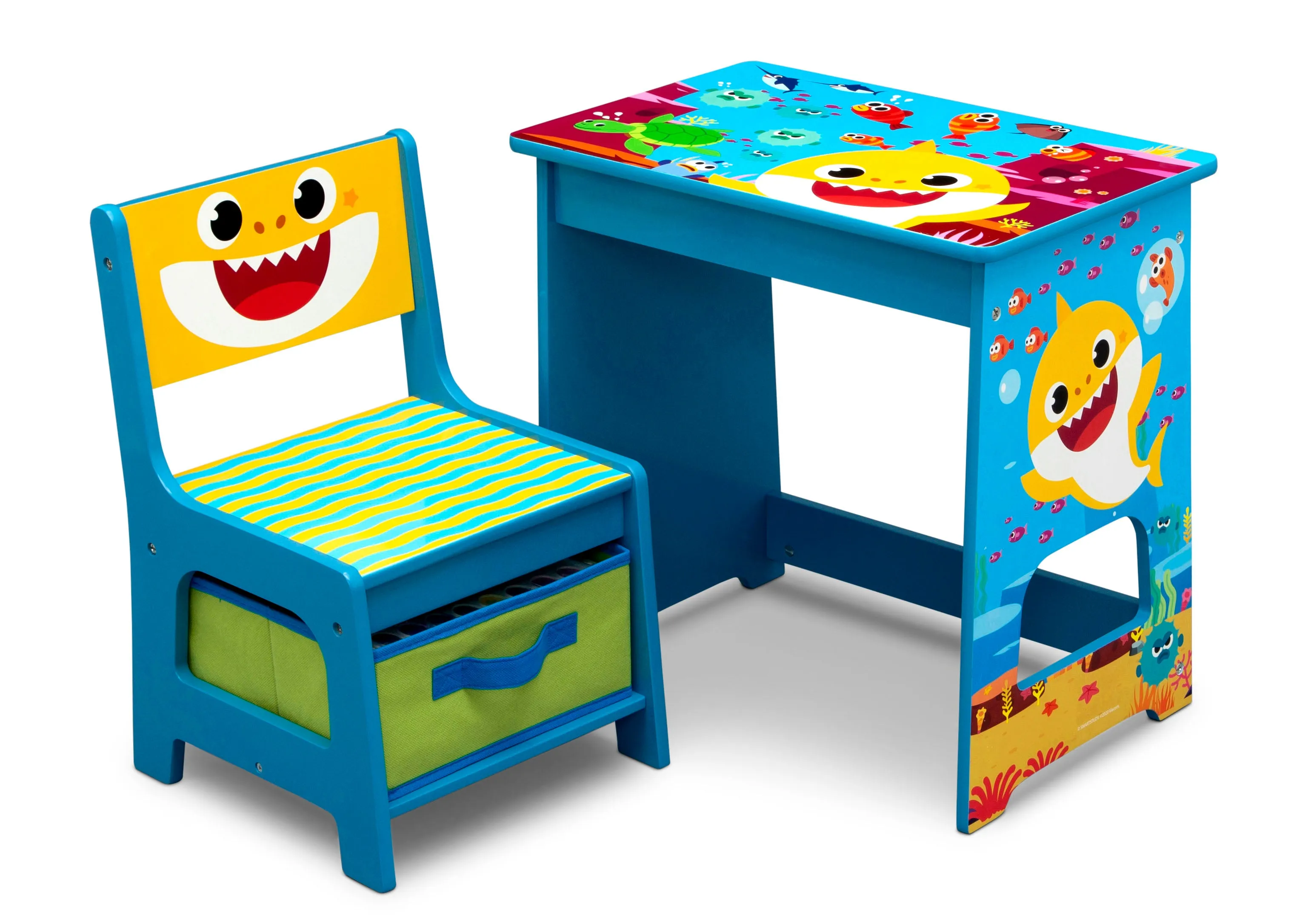 Baby Shark Wood Art Desk and Chair Set