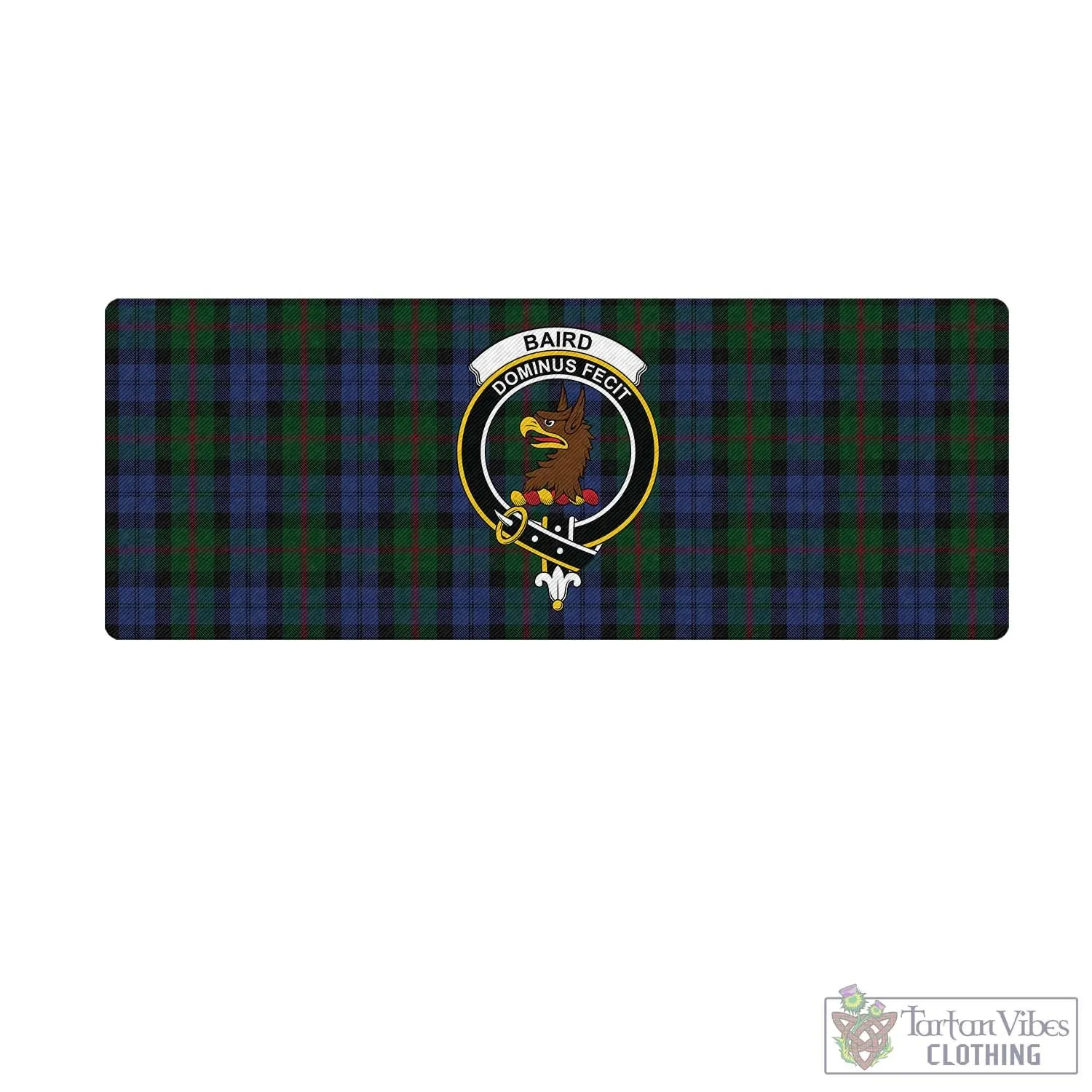 Baird Tartan Mouse Pad with Family Crest