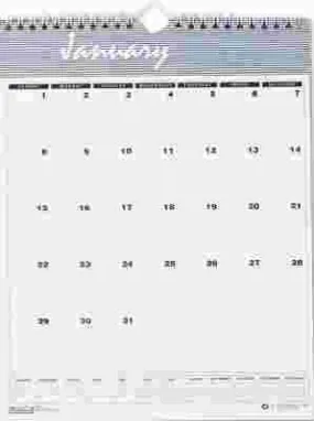 Bar Harbor Wirebound Monthly Wall Calendar 8-1/2 X 11